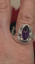 Load image into Gallery viewer, AMETHYST RING - DIAMOND - SIZE 6