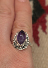 Load image into Gallery viewer, AMETHYST RING - DIAMOND - SIZE 6