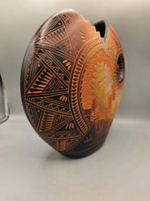 Load image into Gallery viewer, ACOMA ETCHWARE EAGLE DANCER KACHINA PILLOW POT POTTERY - DIANE ARAGON #2