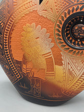 Load image into Gallery viewer, ACOMA ETCHWARE EAGLE DANCER KACHINA PILLOW POT POTTERY - DIANE ARAGON #2