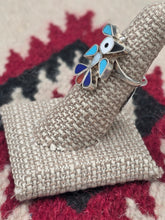 Load image into Gallery viewer, ZUNI PEYOTE BIRD INLAY RING - PINO YUNIE - SIZE 6.5