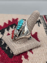 Load image into Gallery viewer, MASSIVE TURQUOISE & CORAL MEN'S RING - LOYOLITA TSATTE - SIZE 13