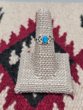Load image into Gallery viewer, BLUE OR WHITE OPAL TRIQUETRA RING - SIZE
