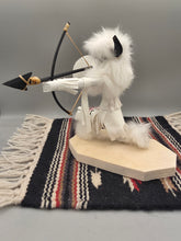 Load image into Gallery viewer, KNEELING WHITE BUFFALO WARRIOR KACHINA - JACIDA LOLEY