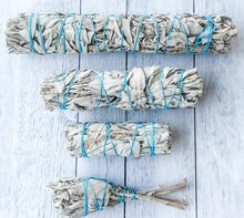 Load image into Gallery viewer, PREMIUM WHITE SAGE - 4 WAND SIZES / LOOSE LEAF