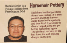 Load image into Gallery viewer, COLORED HORSEHAIR ETCHED POTTERY - RONALD SMITH