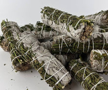 Load image into Gallery viewer, WHITE SAGE & RUDA RUE 4" WANDS - 2 PACK