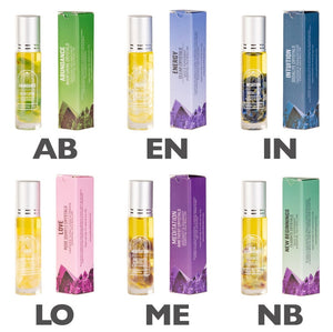 ENERGY STONE & ESSENTIAL OIL ROLL ONS - 9 Scents Available