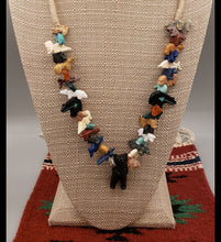 Load image into Gallery viewer, VINTAGE STACKED BEAR FETISH NECKLACE - ZUNI