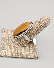 Load image into Gallery viewer, TIGER EYE RING - SIZE 10 - OVAL SHAPED