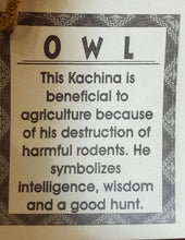 Load image into Gallery viewer, OWL KACHINA - 12"