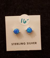 Load image into Gallery viewer, BLUE OPAL MINI POST Earrings
