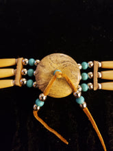 Load image into Gallery viewer, BONE CHOKER 3 STRAND - STERLING & GLASS BEADS