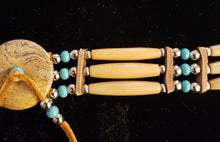 Load image into Gallery viewer, BONE CHOKER 3 STRAND - STERLING & GLASS BEADS