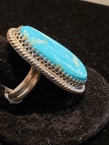 TURQUOISE RING - RAQUEL HARLEY- SIZE 6 1/2