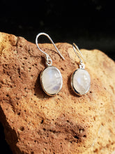 Load image into Gallery viewer, MOONSTONE OVAL EARRINGS