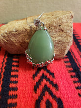 Load image into Gallery viewer, TEARDROP CRYSTAL PENDANT LEAF DESIGN - 24" CHAIN