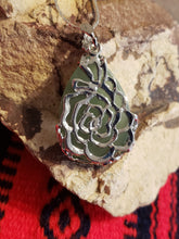 Load image into Gallery viewer, TEARDROP CRYSTAL PENDANT LEAF DESIGN - 24" CHAIN