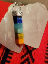 Load image into Gallery viewer, CHAKRA POINT NECKLACE  - 24" Silver Plated Chain