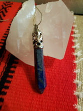 Load image into Gallery viewer, LAPIS CRYSTAL POINT NECKLACE