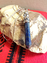 Load image into Gallery viewer, LAPIS CRYSTAL POINT NECKLACE
