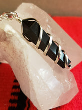 Load image into Gallery viewer, OBSIDIAN WRAPPED NECKLACE  - 24"CHAIN