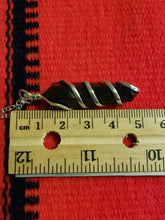 Load image into Gallery viewer, OBSIDIAN WRAPPED NECKLACE  - 24"CHAIN
