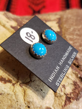 Load image into Gallery viewer, TURQUOISE MINI POST EARRINGS  - 6 MM
