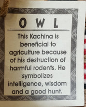 Load image into Gallery viewer, OWL KACHINA  - 8"