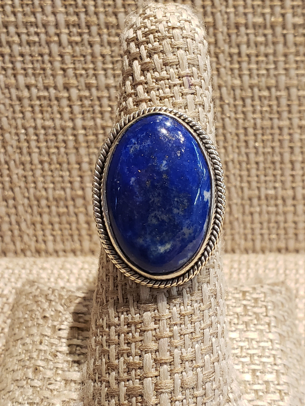 LAPIS RING - SIZE 7.5 - OVAL SHAPED