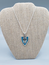 Load image into Gallery viewer, LARGE TURQUOISE CHIP INLAY ARROWHEAD FEATURING BEAR
