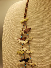 Load image into Gallery viewer, HANDCARVED NAVAJO EAGLE FETISH NECKLACE - 3 STRAND