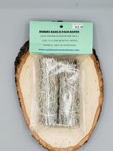 Load image into Gallery viewer, DESERT SAGE & PALO SANTO 4" WANDS - 2 PACK