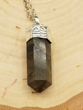 Load image into Gallery viewer, LABRADORITE CRYSTAL POINT NECKLACE

