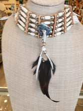 Load image into Gallery viewer, 5 STRAND WHITE BONE & ABALONE CHOKER