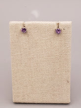Load image into Gallery viewer, AMETHYST MINI POST EARRINGS - 5 mm ROUND