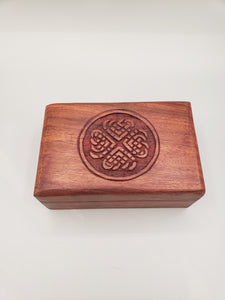 CARVED WOODEN BOX - CELTIC KNOT