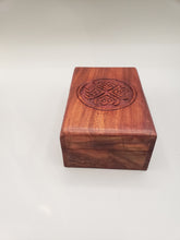 Load image into Gallery viewer, CARVED WOODEN BOX - CELTIC KNOT
