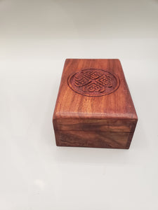 CARVED WOODEN BOX - CELTIC KNOT