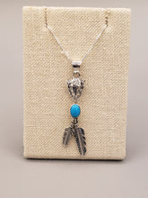 Load image into Gallery viewer, BUFFALO TURQUOISE PENDANT - 18&quot; Box Chain
