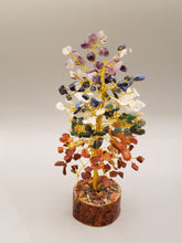 Load image into Gallery viewer, CHAKRA GEMSTONE TREE - WOOD BASE