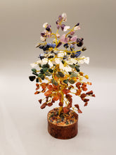 Load image into Gallery viewer, CHAKRA GEMSTONE TREE - WOOD BASE
