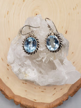 Load image into Gallery viewer, BLUE TOPAZ NECKLACE & EARRINGS SET - OVAL