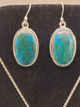Load image into Gallery viewer, CHRYSOCOLLA OVAL PENDANT &amp; EARRINGS
