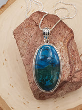 Load image into Gallery viewer, CHRYSOCOLLA OVAL PENDANT &amp; EARRINGS
