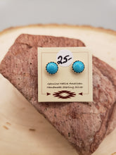 Load image into Gallery viewer, TURQUOISE MINI POST EARRINGS
