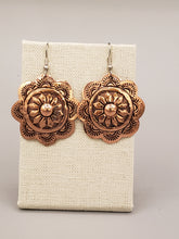 Load image into Gallery viewer, COPPER ROUND CONCHO EARRINGS - LAURA WILLIE

