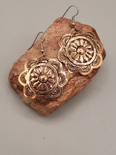 Load image into Gallery viewer, COPPER ROUND CONCHO EARRINGS - LAURA WILLIE

