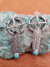 Load image into Gallery viewer, TURQUOISE MEDICINE SHIELD EARRINGS- SHARON McCARTHY
