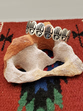 Load image into Gallery viewer, BADGER PAW DESIGN HOPI BRACELET - HAROLD LOMAYAKTEWA